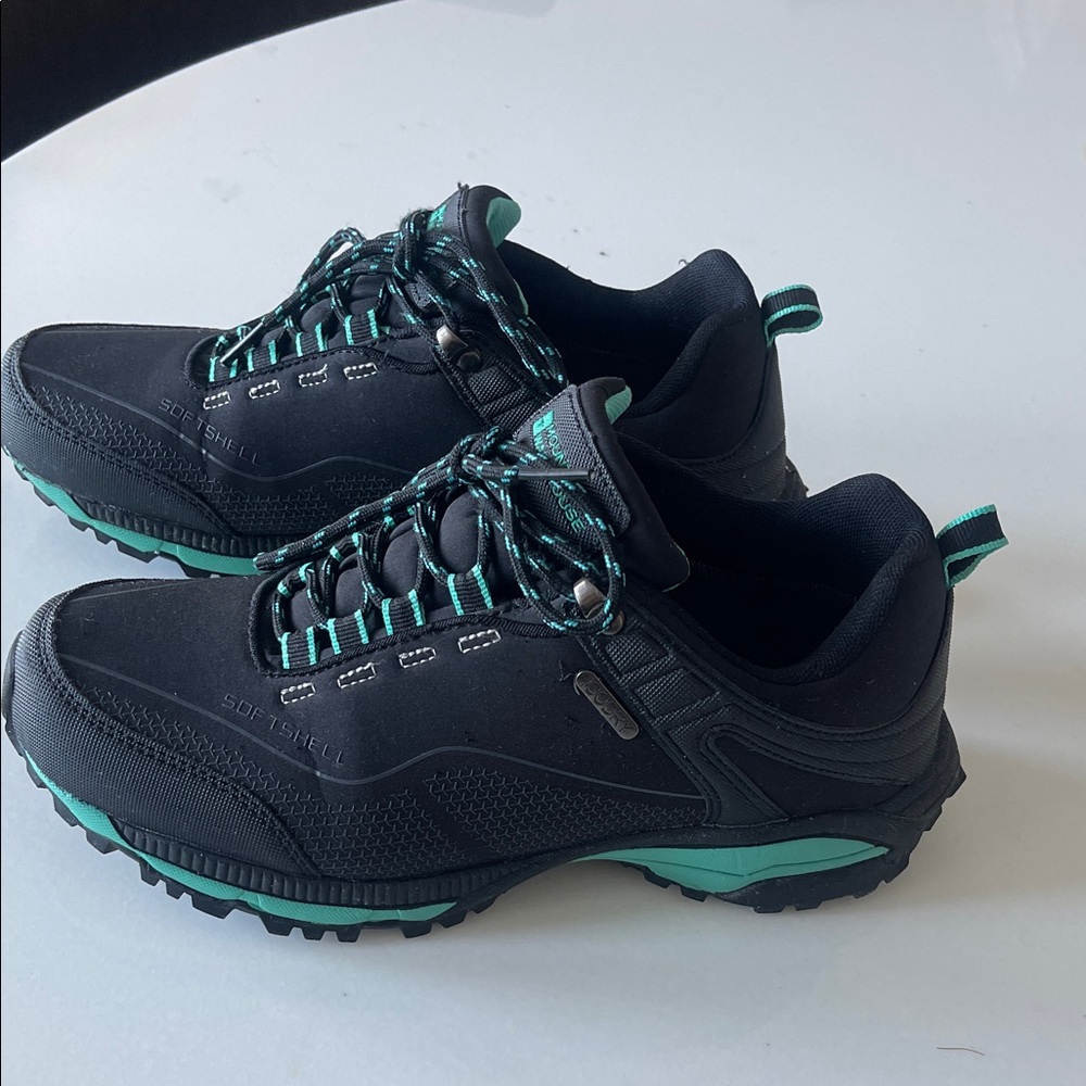 Black and Teal Athletic Shoes